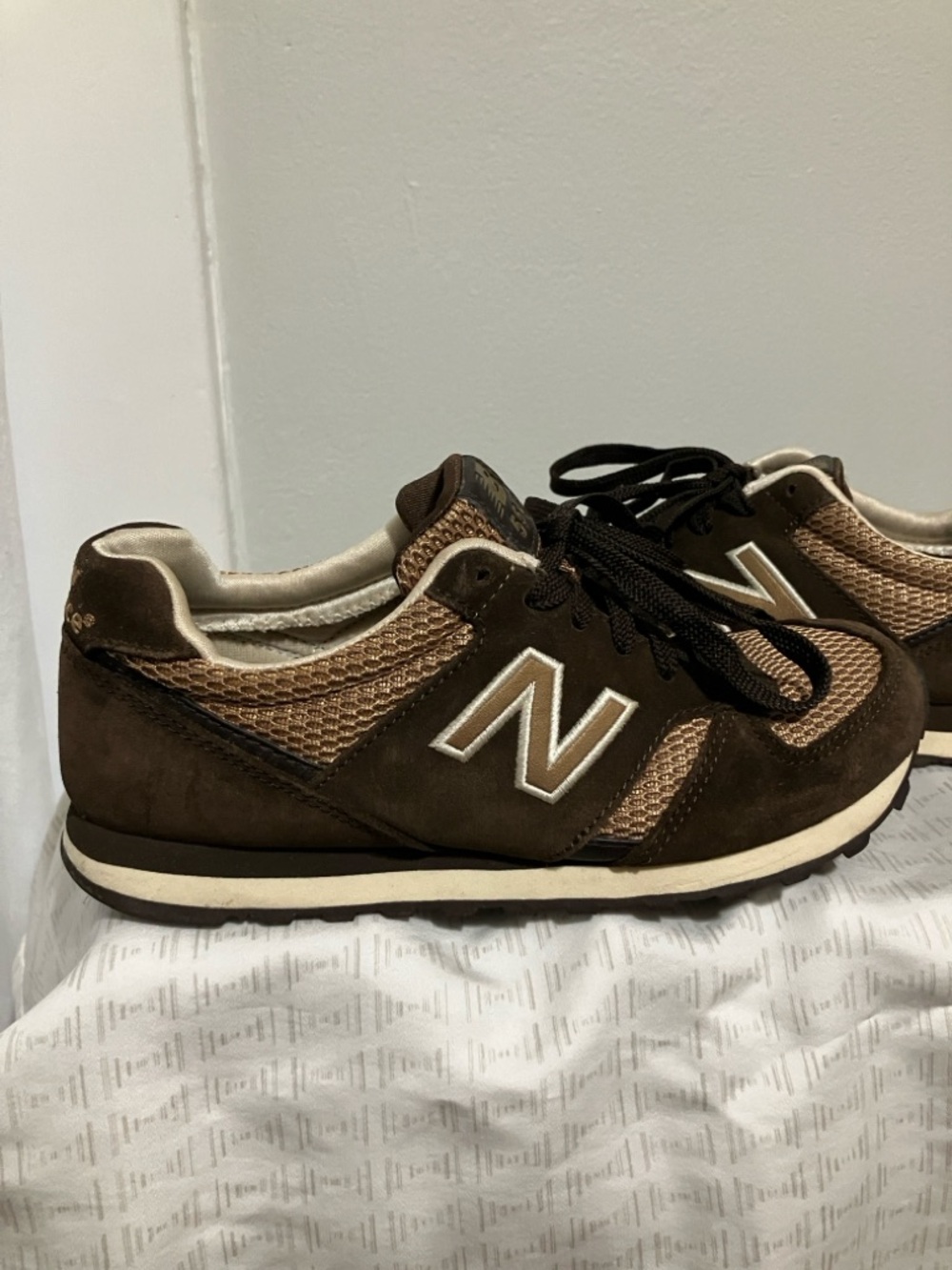 New Balance Brown Suede & Mesh Sneakers Vintage 2000s - Picture 3 of 10